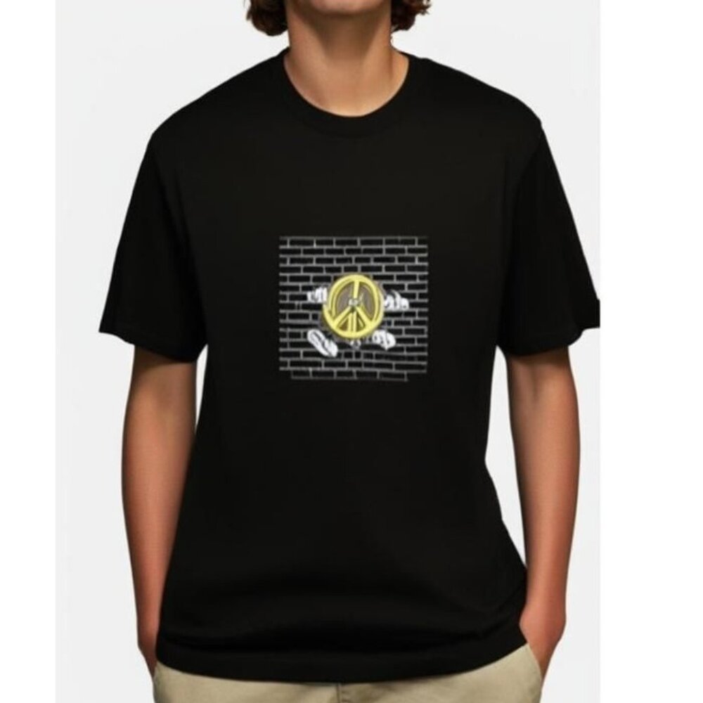 A-Lab Men's Break Down The Walls Short Sleeve‎ T-Shirt Black Size Large